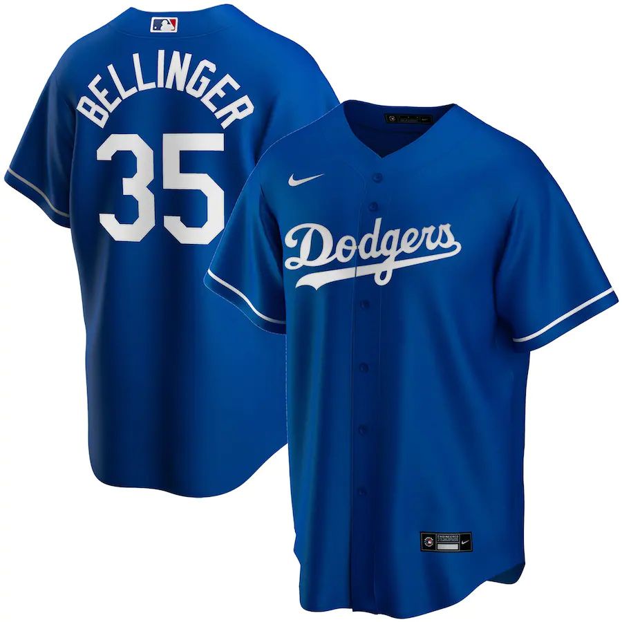 Youth Los Angeles Dodgers 35 Cody Bellinger Nike Royal Alternate Replica Player MLB Jerseys